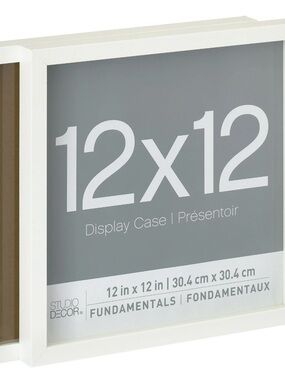 Studio Décor Fundamentals 12x12 White Display Case Frames Set of 2 – New Sealed